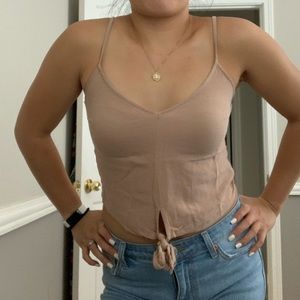 Nude cropped top